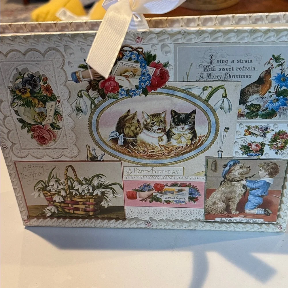 Hallmark Greeting Card Accordion Organizer with Ribbon Closure
